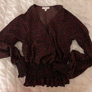 Nordstrom NWOT BP flared long-sleeve top